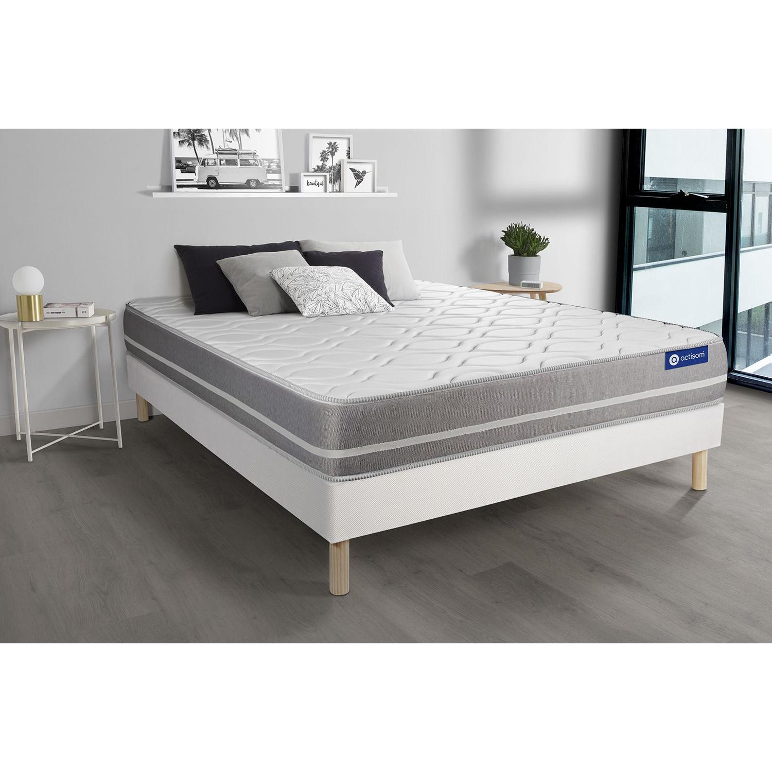 Pack colchón Actilatex touch 120x220cm + Somier multiláminas, Látex y espuma viscoelástica, 3 zonas de confort