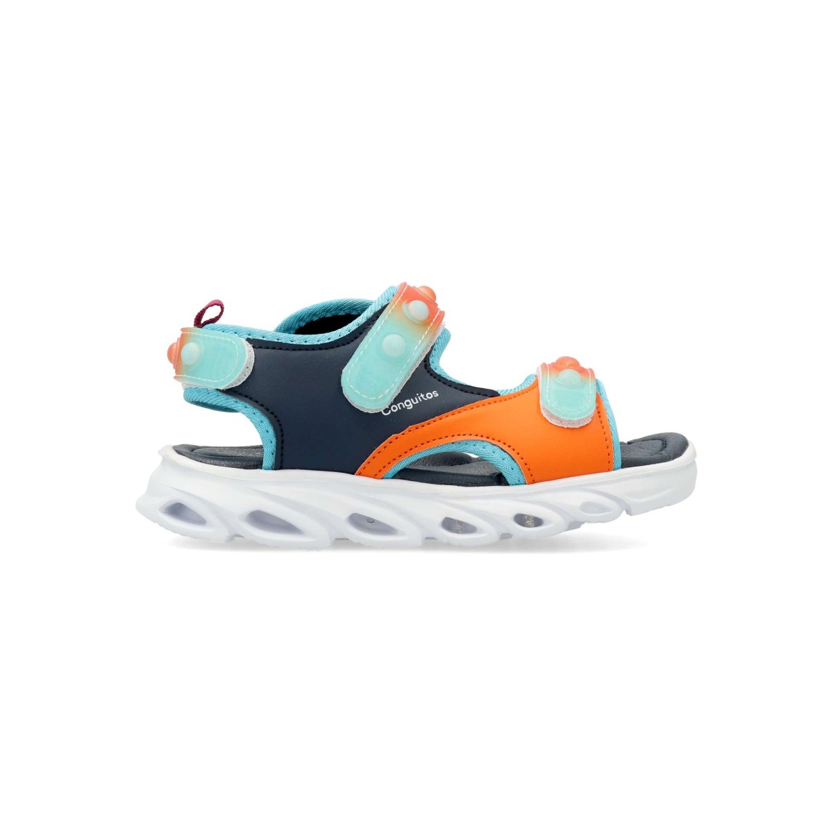 Conguitos - Sandalias deportivas para niño Pop con luces en suela, flexibles y ligeras, ideales para uso diario
