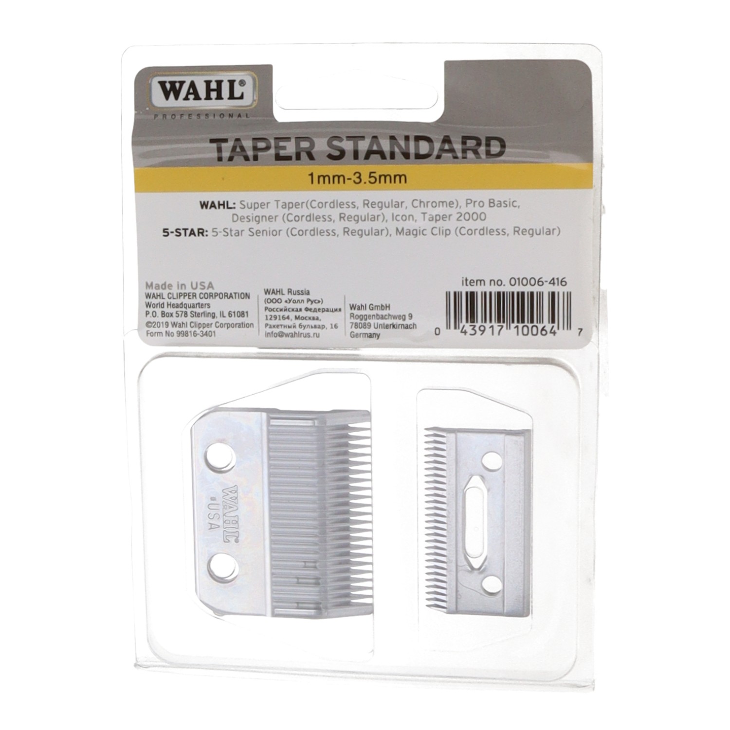 Wahl cuchilla taper standard (01006-416), wahl cuchilla taper standard (01006-416) Belleza y cuidado de tu cabello y tu piel con Wahl Moser.