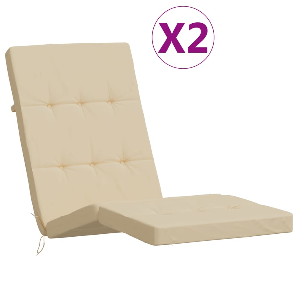 Vidaxl Cojines para Tumbona 2 Uds Tela Color Antracita