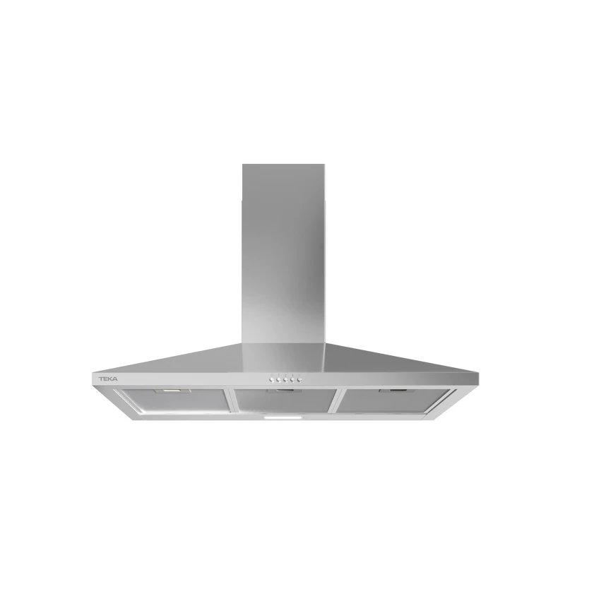 Campana Decorativa Piramidal Teka DBB94140KOS 90cm 410m³/h Clase B Inox  | Mandos pulsantes, Niveles Extracción 3
