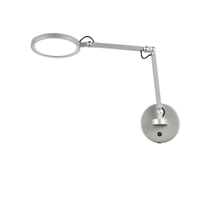 Regina - Lámpara de pared redonda ajustable Fabas Luce - Aplique LED regulable de 9 W CCT (3000K, 4000K, 5000K, 6000K) - Aluminio