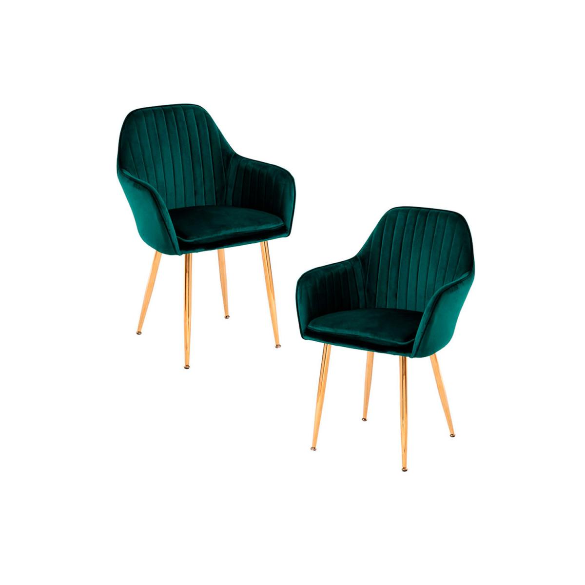 Regalos Miguel - Packs Sillas Comedor - Pack 2 Sillas Chic Golden - Verde