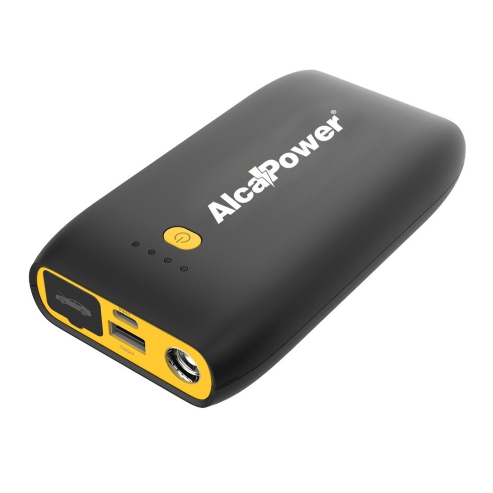 Arrancador de emergencia de bolsillo de 800 A (QDSP): batería externa de carga rápida y linterna SOS para coches y motos de 12 V. - Alcapower