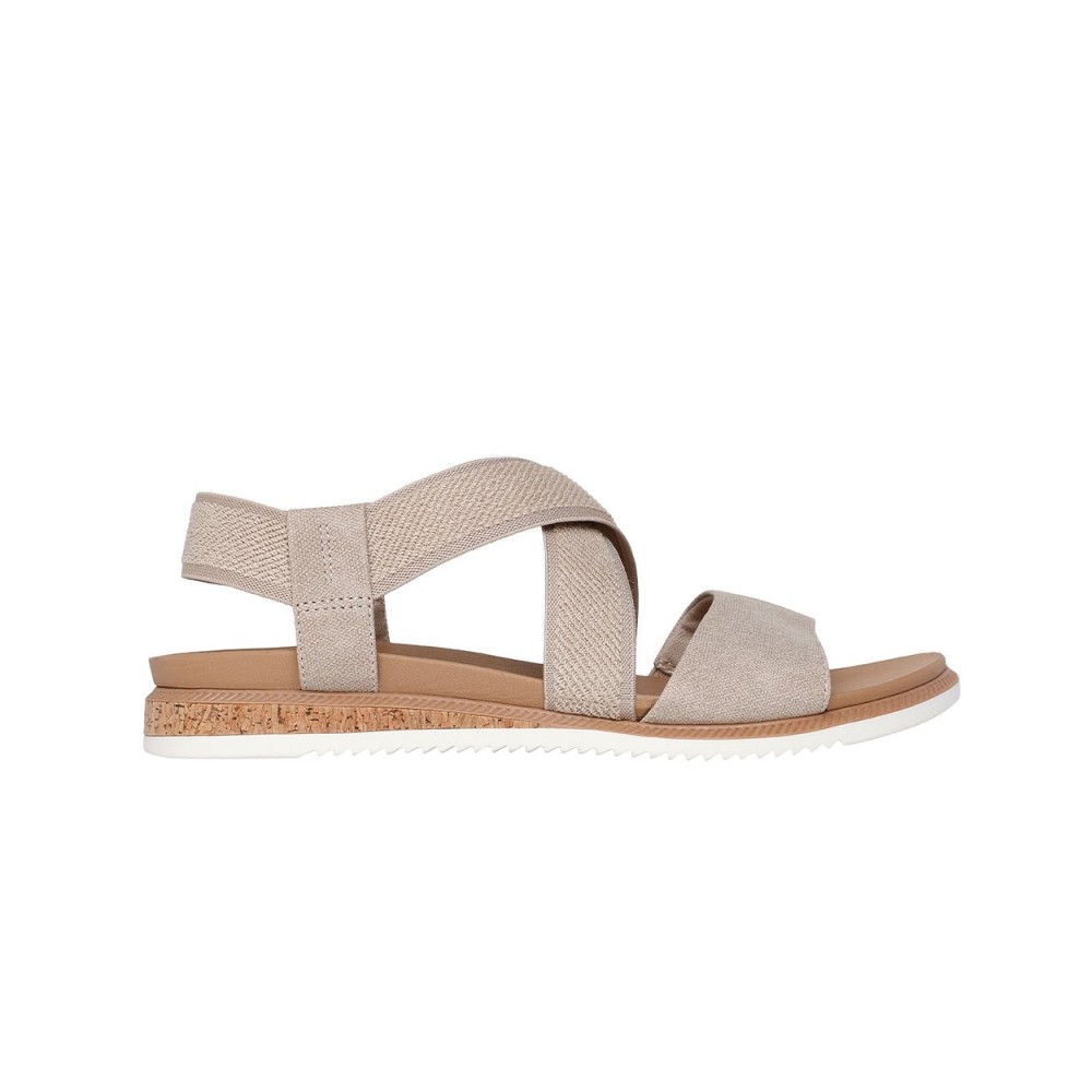 Sandalias Planas Skechers 114705 Mujer Taupe