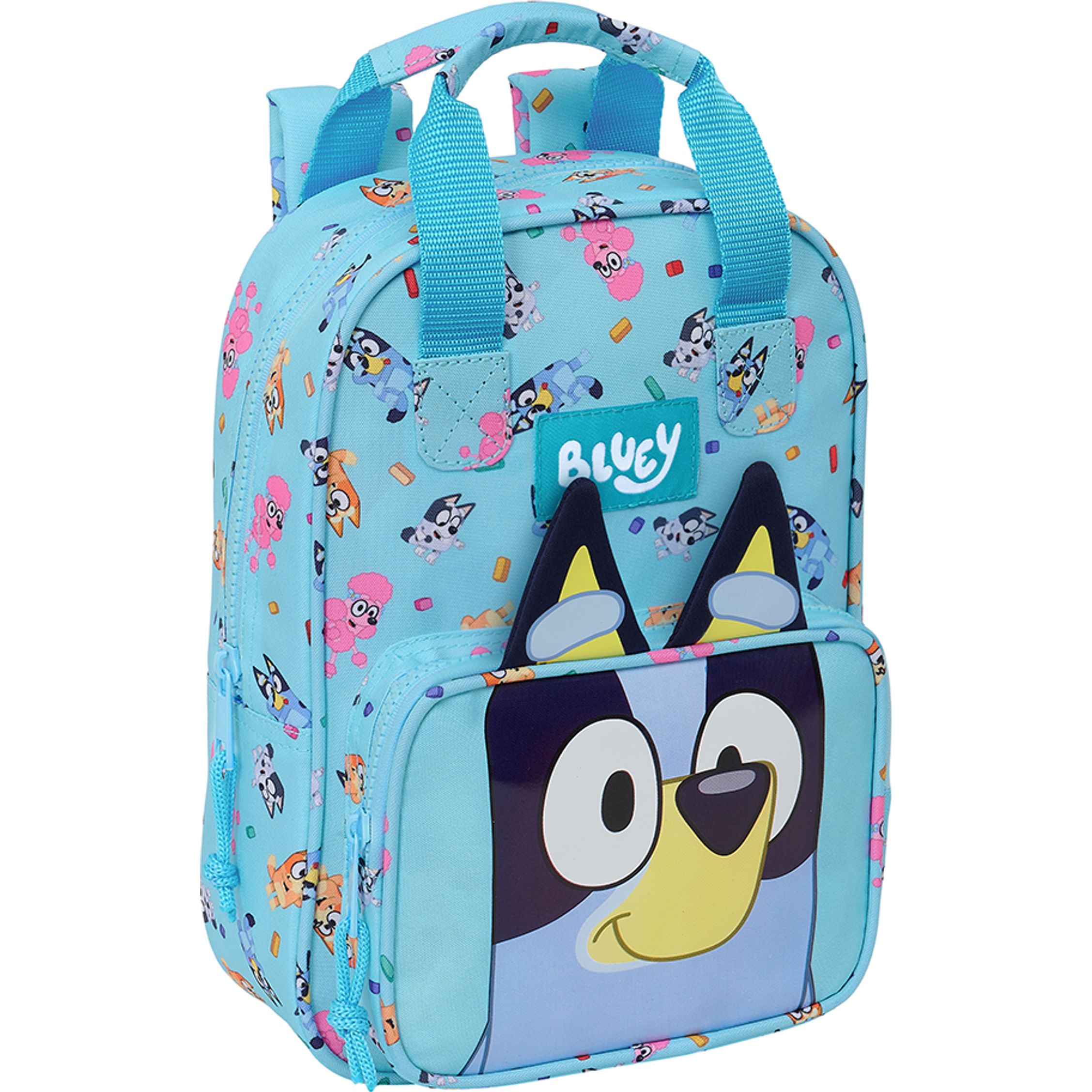 Safta - Mochila Escolar Bluey 28x20 cm Impermeable, Diseño Ergonómico Ideal para Niños y Adultos - Mochila Niños y Adultos Bluey Diseño Compacto y Versátil