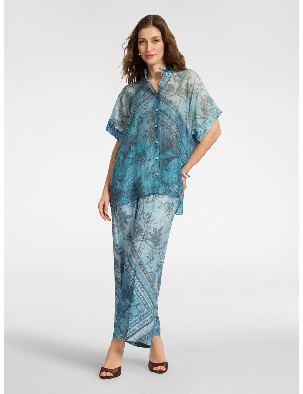 Elena Mirò - Pantalones estampados de viscosa
