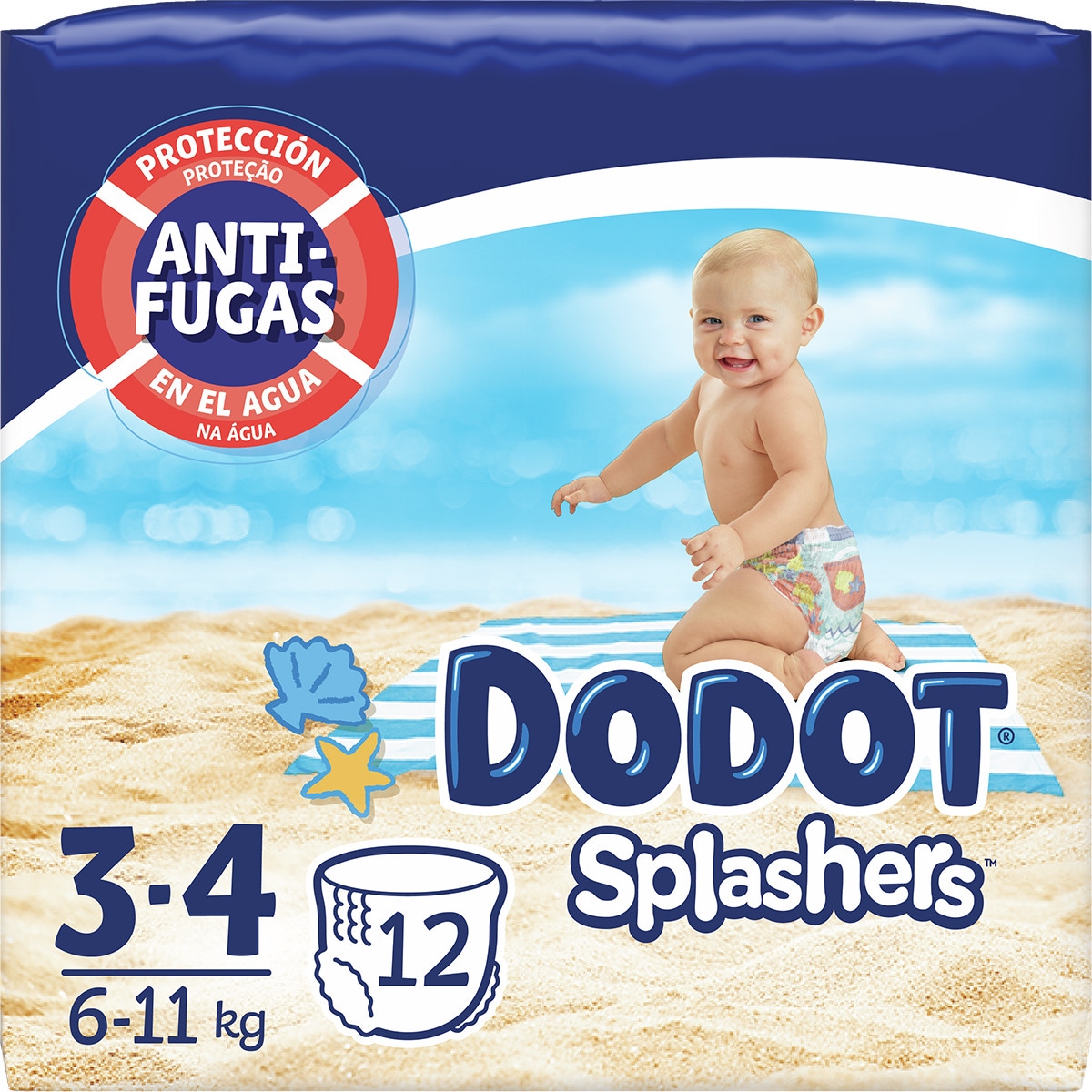 Dodot - Dodot Splashers Pañales Bebé, Tallas 3,4,5.