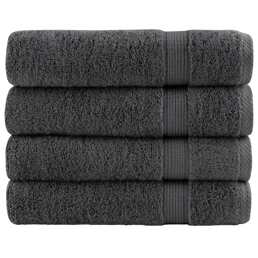 vidaXL Toallas baño 4 uds 100% algodón 100x150 cm 600 gsm toalla Color Blanco,  Dorado,  Antracita y mas