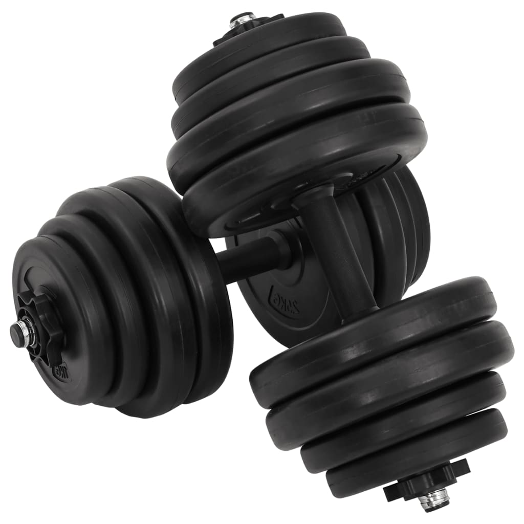 vidaXL Mancuernas de Musculación Fitness Ejercicio Deporte Disco Peso 1x 15 kg,  2x 10 kg,  2x 15 kg y mas