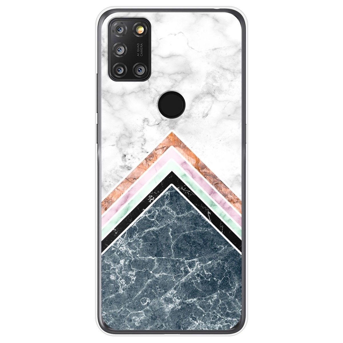 Tumundosmartphone Funda Gel Tpu para Alcatel 3X 4CAM diseño Mármol 05 Dibujos