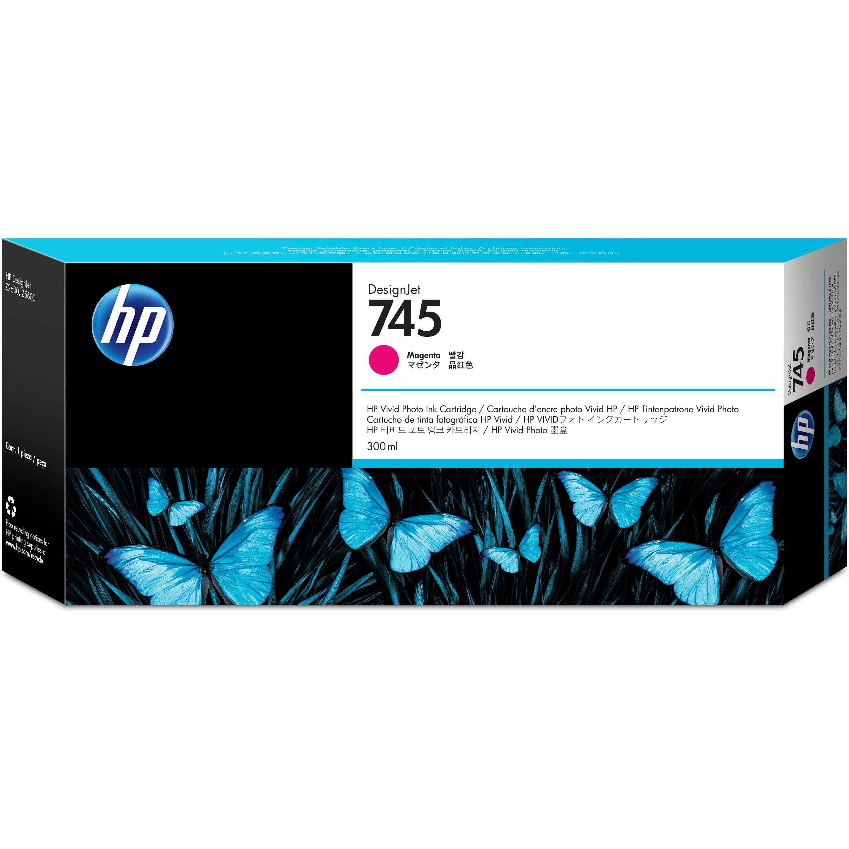 Cartucho de tinta DesignJet 745 magenta de 300 ml