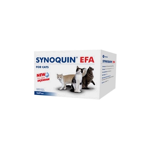 Vetplus - SYNOQUIN EFA GATO complemento Alimentario para el Cuidado de Articulaciones. 30 cápsulas