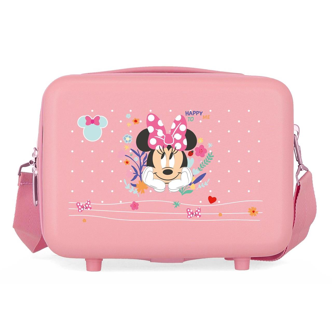 Neceser ABS Minnie Happy To Be Me Rosa 29x21x15cm