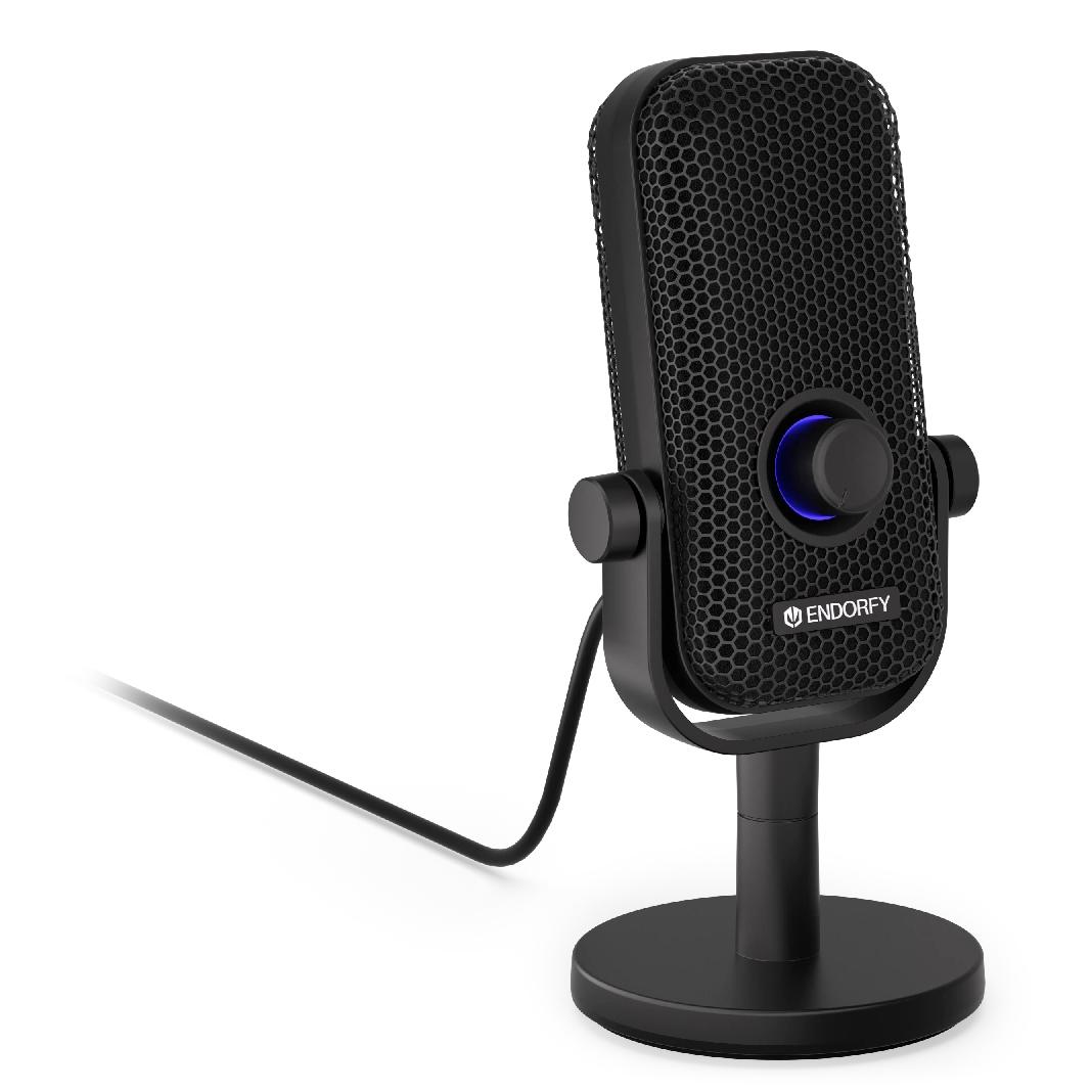 ENDORFY Solum Voice S, micrófono para Streaming, Chat y grabación de podcasts, iluminación RGB, Salida de Auriculares, botón Tap-to-Mute, Control Gain, patrón Polar cardioide | EY1B013