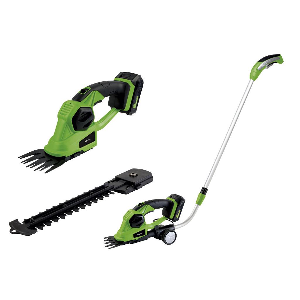 Cofan Kit Cortasetos de Mano  Extensible con Ruedas  Batería Li-Iion 18 V  1200 RPM