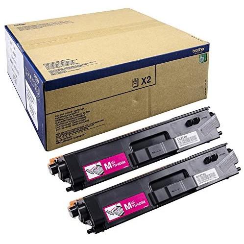 Brother TN900MTWIN - Pack de 2 unidades de tóner magenta (duración estimada: 2 unidades x 6.000 páginas, según ISO/IEC19798)