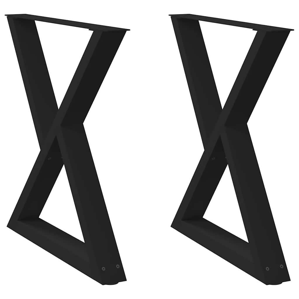 vidaXL Patas para mesa de comedor (2 unidades) 70 x 72-73,3 cm, acero