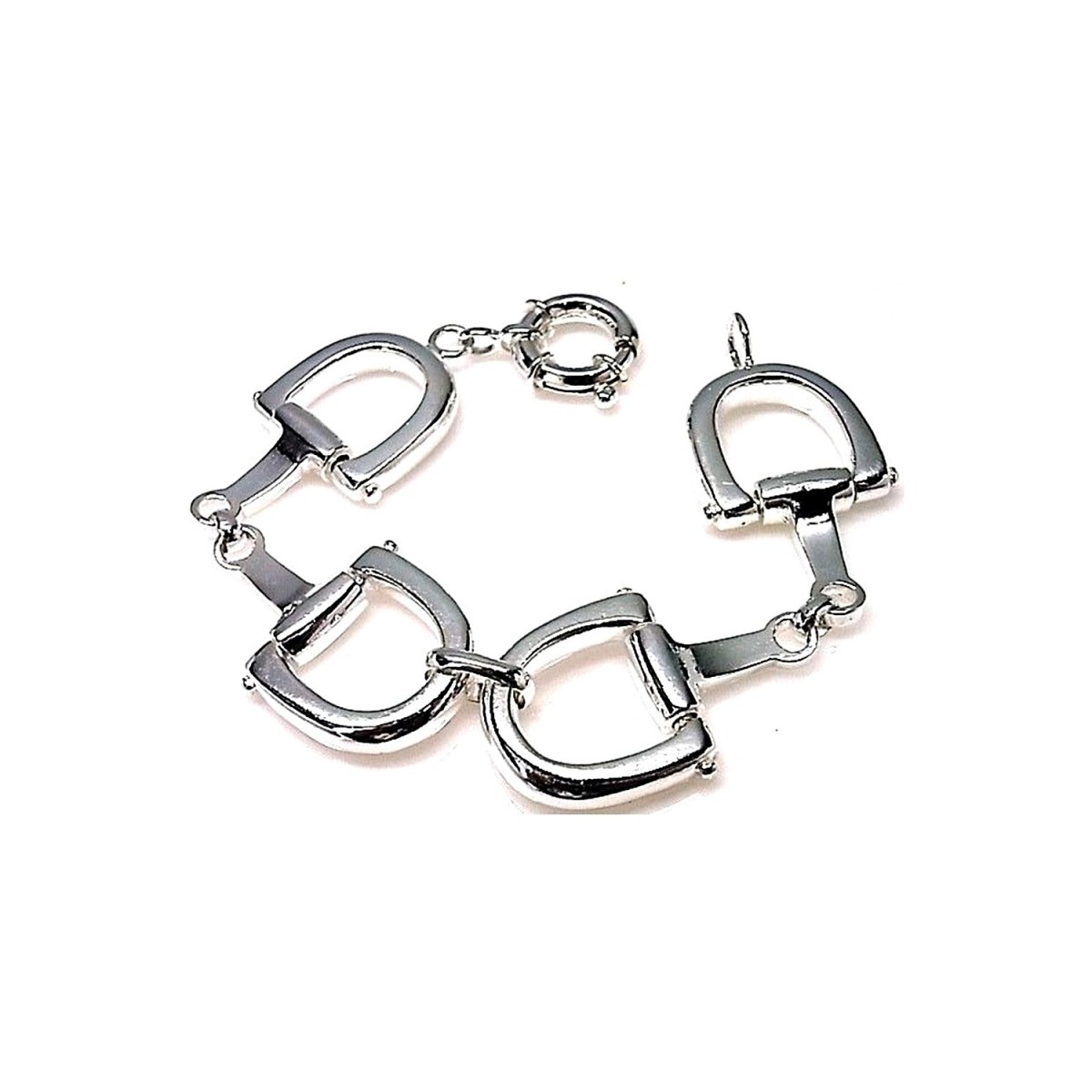 Pulsera plata ley 925m lisa estribos
