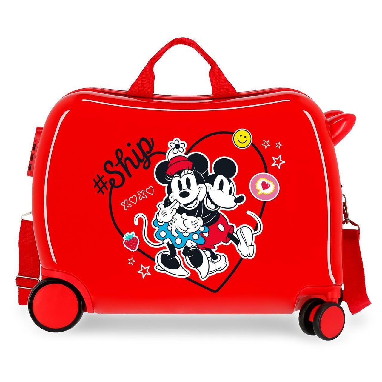Maleta Infantil Disney Mickey & minnie always be kind rojo 38x50x20cm