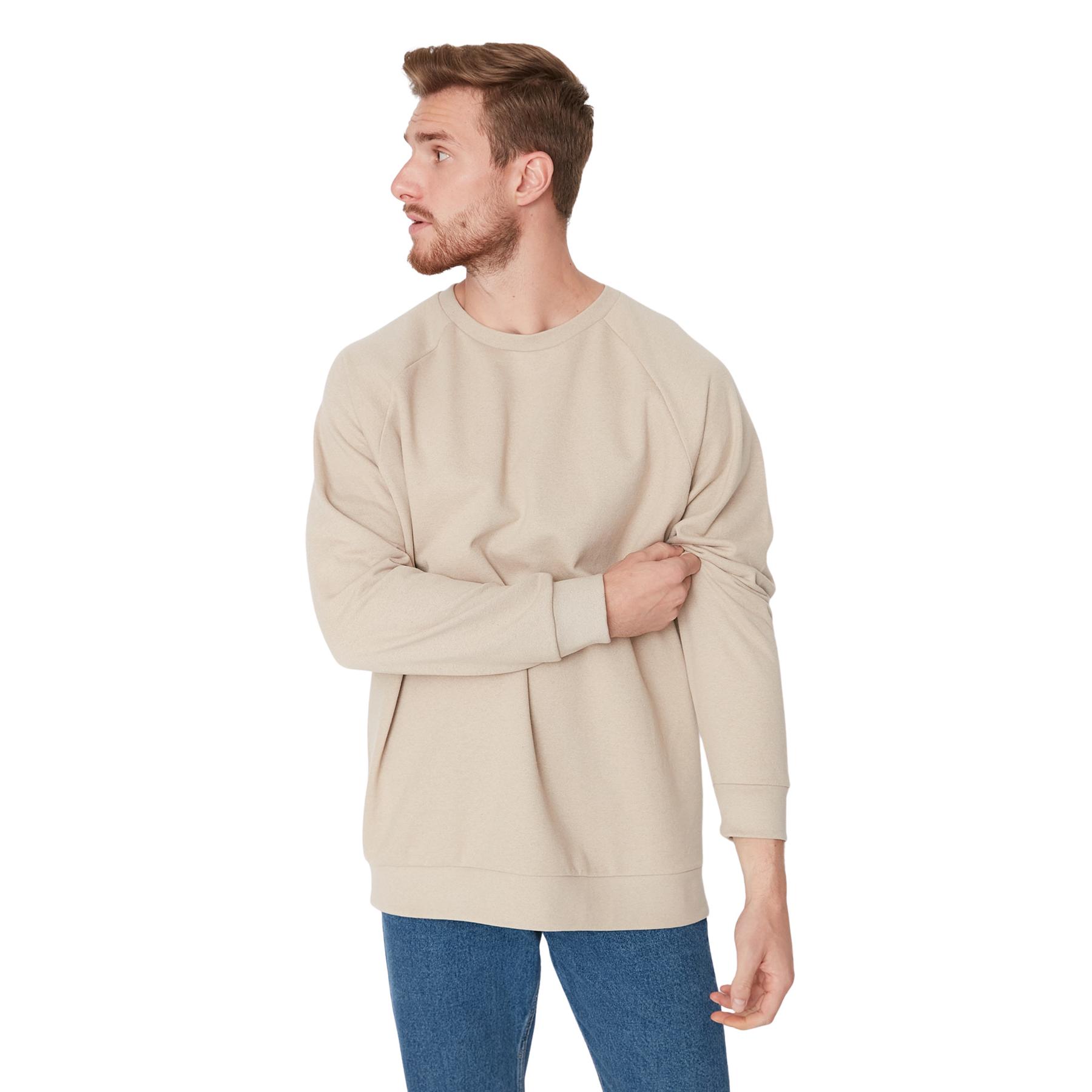 Trendyol Sudaderas De - Cómodas Y Modernas Beige Hombre Xxl