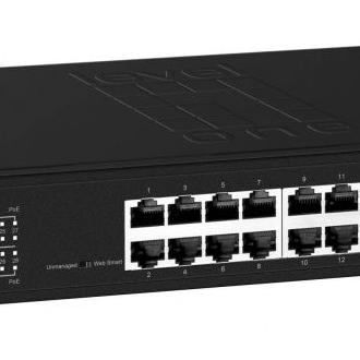 HUB Switch puertos 24 Gigabit PoE Ports LEVELONE GEP-2841 Gigabit Ethernet (10/100/1000) Negro
