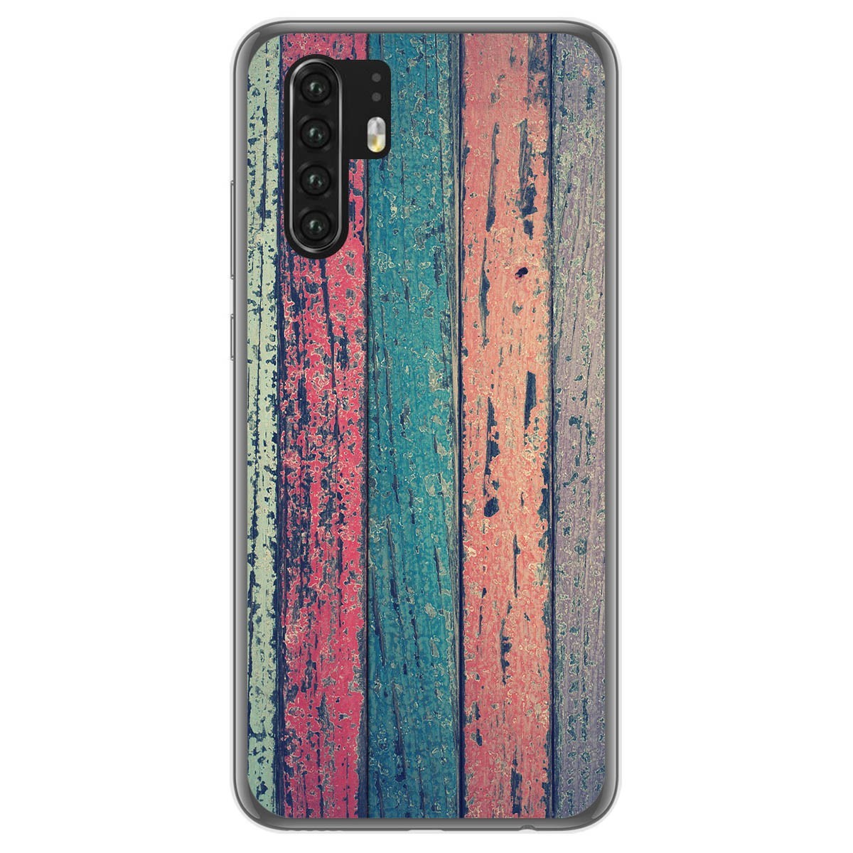 Tumundosmartphone Funda Gel Tpu para Huawei P30 Pro diseño Madera 10 Dibujos