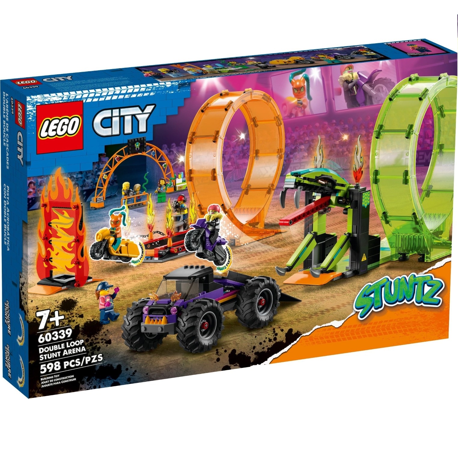 LEGO CITY STUNTZ - PISTA ACROBÁTICA CON DOBLE RIZO, 60339, TIENDA CON LICENCIA OFICIAL, PRODUCTO CON LICENCIA OFICIAL, ENVIO 24-48 HORAS PENÍNSULA, PIEZAS, BLOQUES, BRICKS, JUGUETES, 100% ORIGINAL