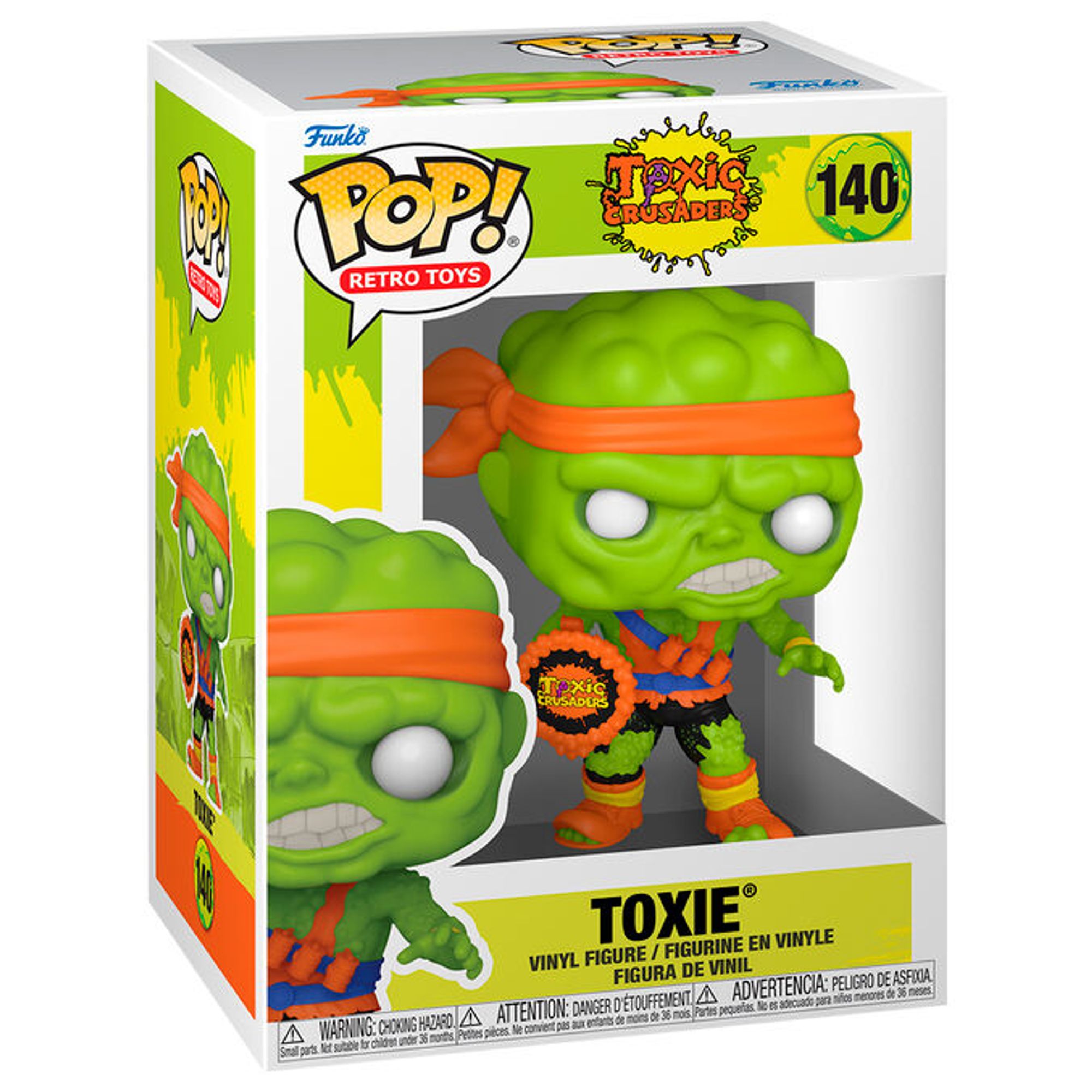 Figura de Vinilo Toxic Crusaders Toxie para Coleccionistas, Muñeco Decorativo, Diseño Retro con Detalles Naranja y Verde, Ideal para Regalo o Exhibición