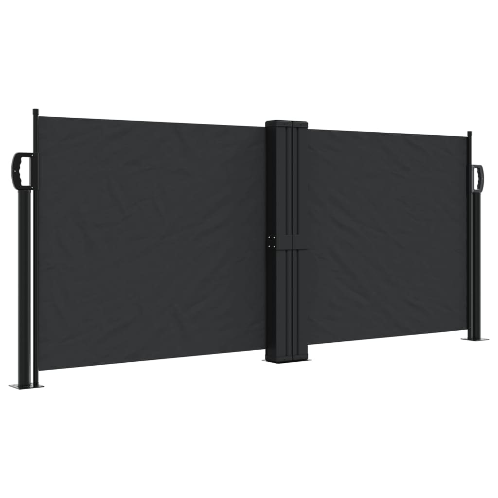 vidaXL Toldo lateral retráctil 100x1000 cm Color Negro, Crema, Azul