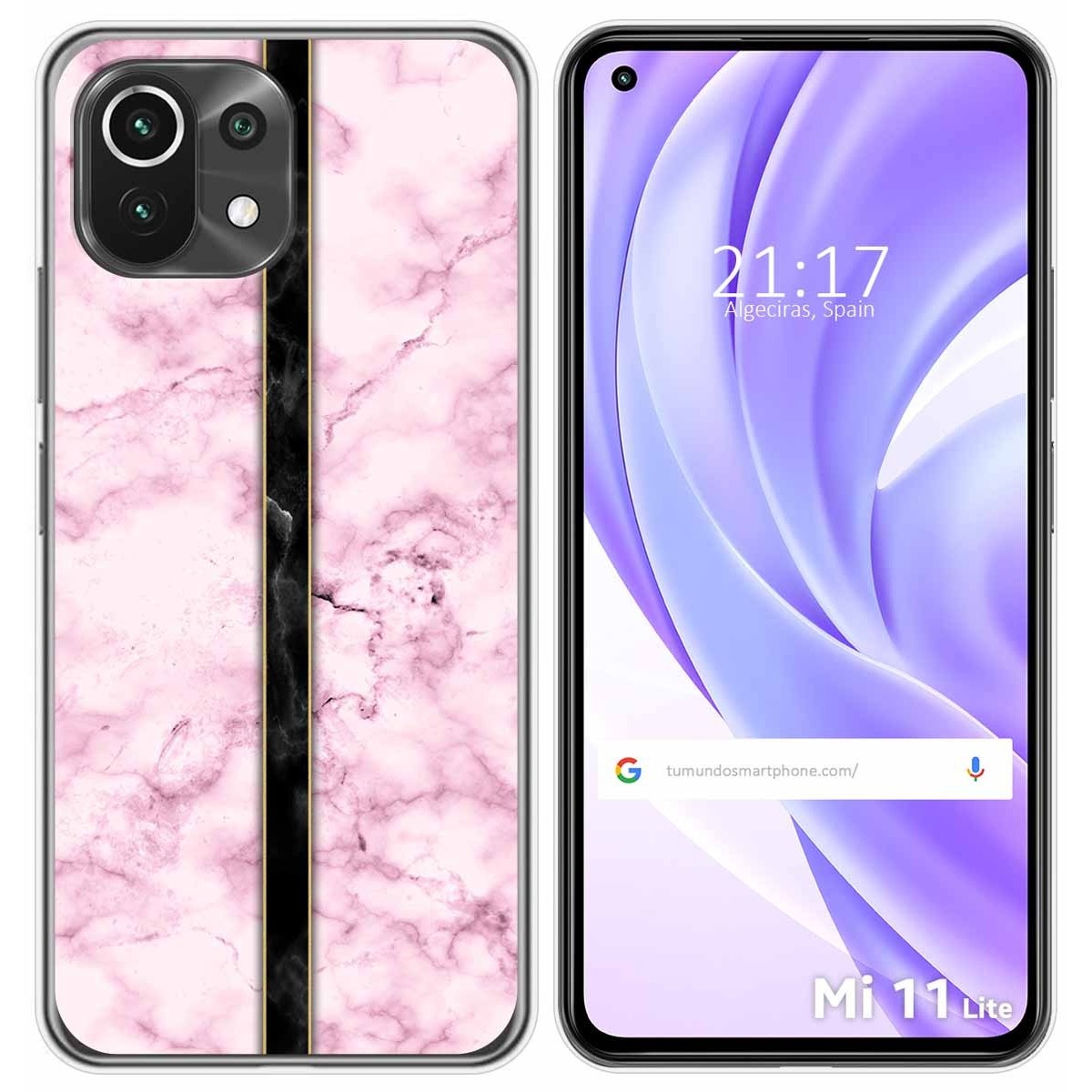 Tumundosmartphone Funda Gel Tpu para Xiaomi Mi 11 Lite 4G / 5G / 5G NE diseño Mármol 04 Dibujos