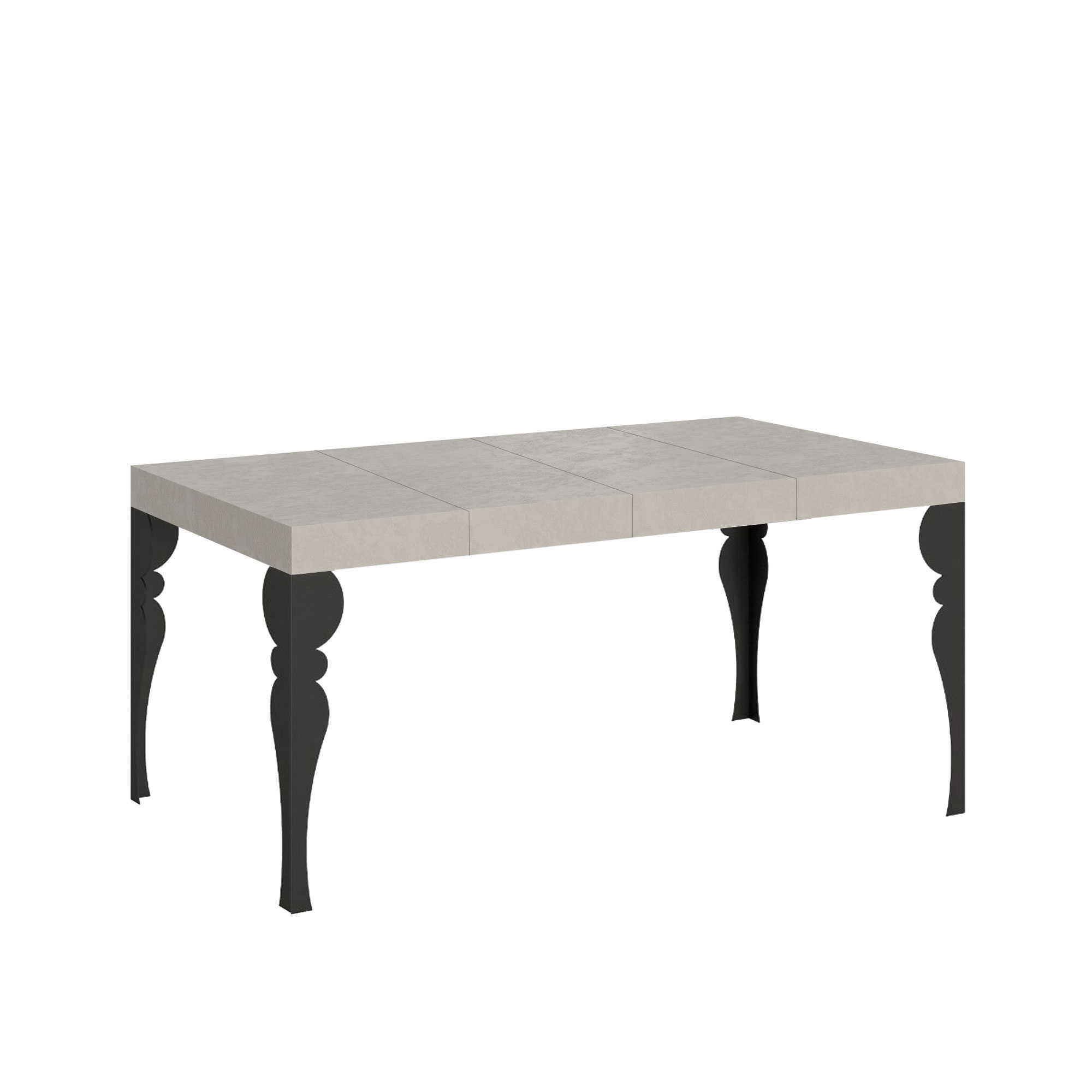 Mesa extensible Paxon Premium Cashmere 140/400x90 cm con patas antracita - Itamoby