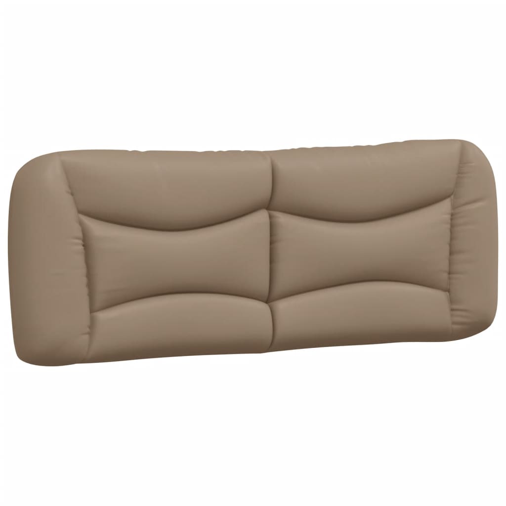 vidaXL Cabecero de cama acolchado Hvar cuero sintético capuchino 140 cm