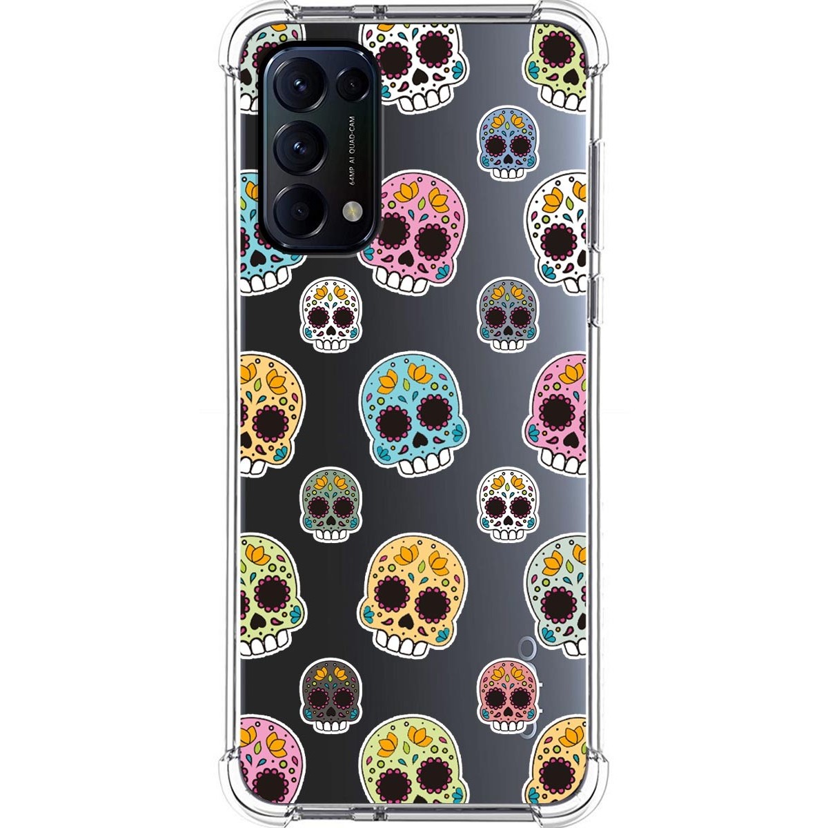 Tumundosmartphone Funda Silicona Antigolpes para Oppo Find X3 Lite 5G diseño Catrina Dibujos