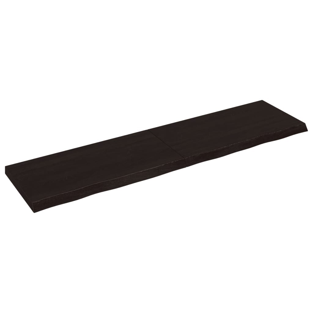 Vidaxl Estante Pared Madera Roble Tratada 200x50x(2-6) Cm Marrón Claro