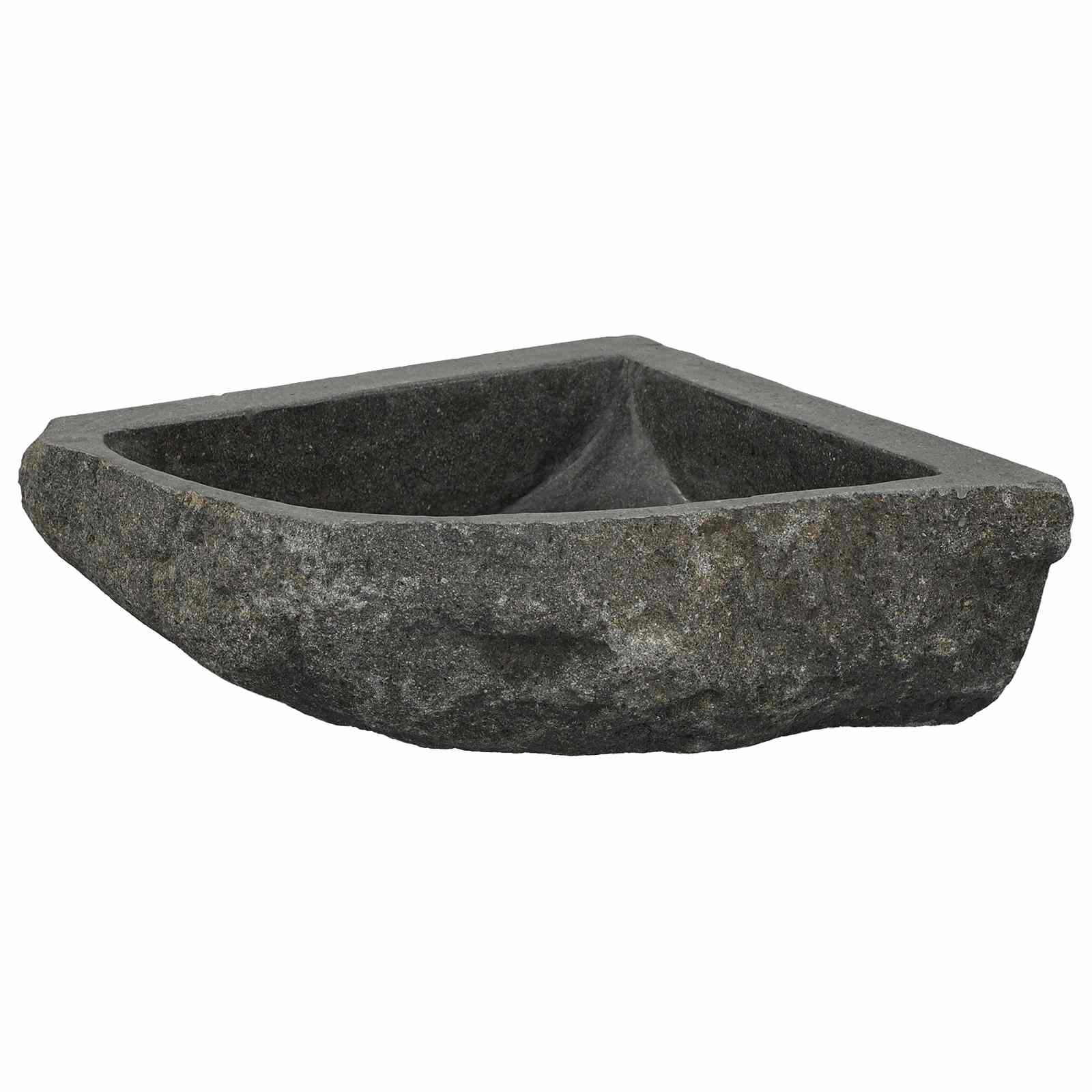 vidaXL Lavabo Gris (30-37) x (30-37) x 12 cm Piedra del Río
