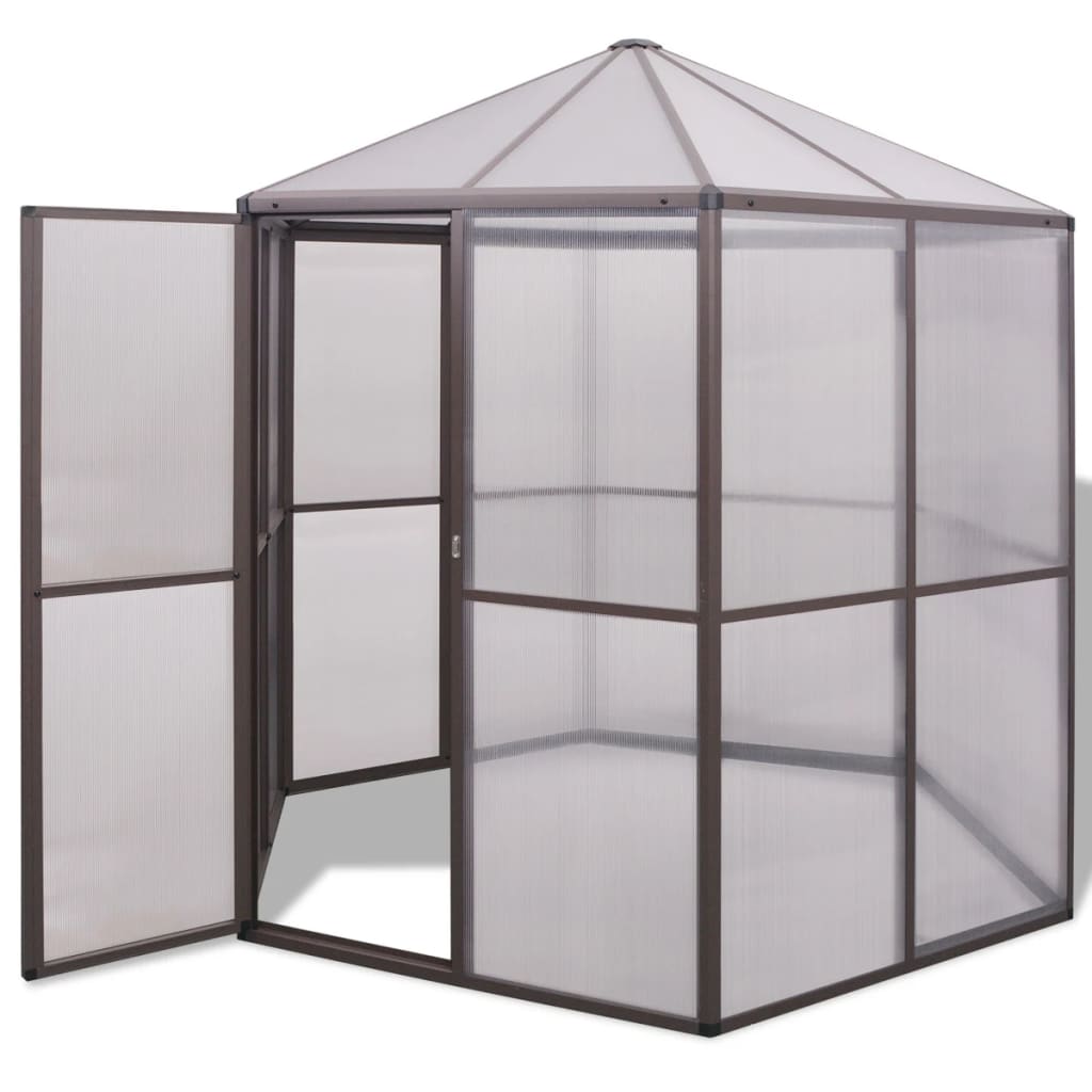 vidaXL Invernadero de aluminio 240x211x232 cm