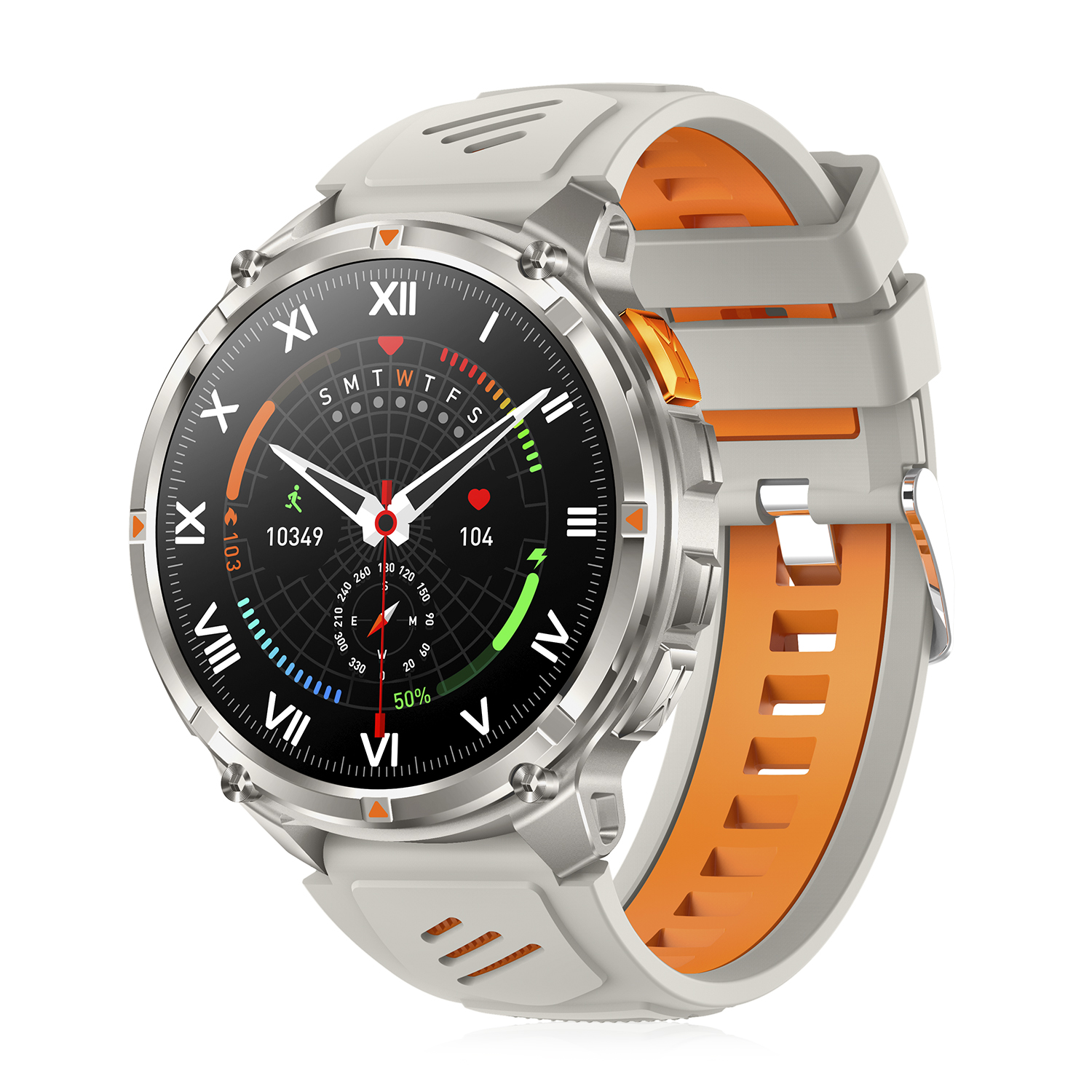Smartwatch QS35 con IA, más de 100 modos deportivos. Batería larga duración con 1100mAh y linterna. 5x2x6cm