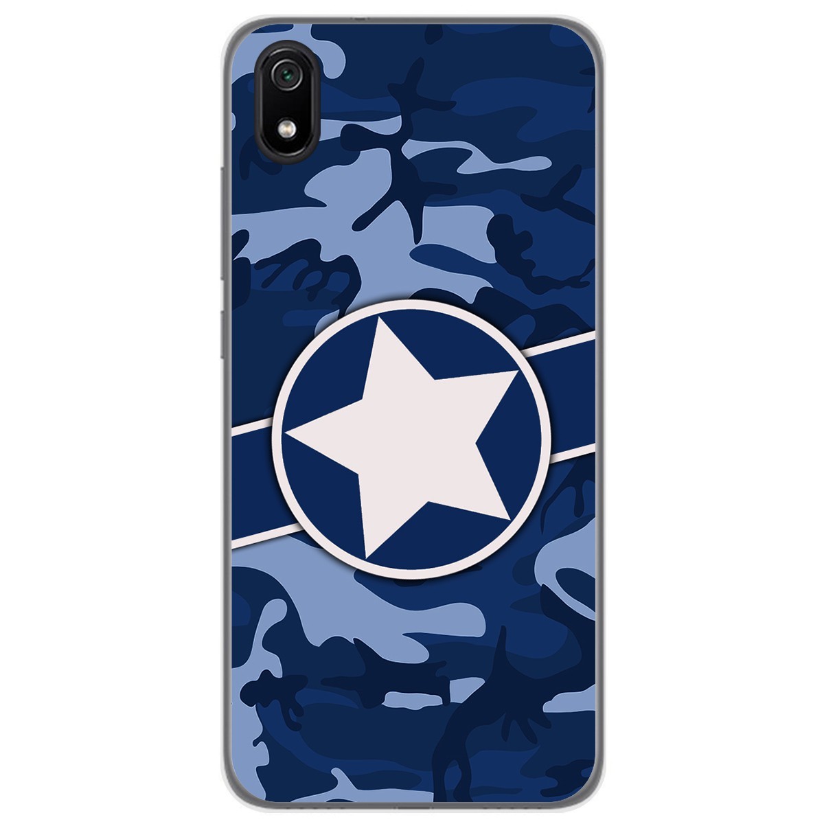 Tumundosmartphone Funda Gel Tpu para Xiaomi Redmi 7A diseño Camuflaje 03 Dibujos