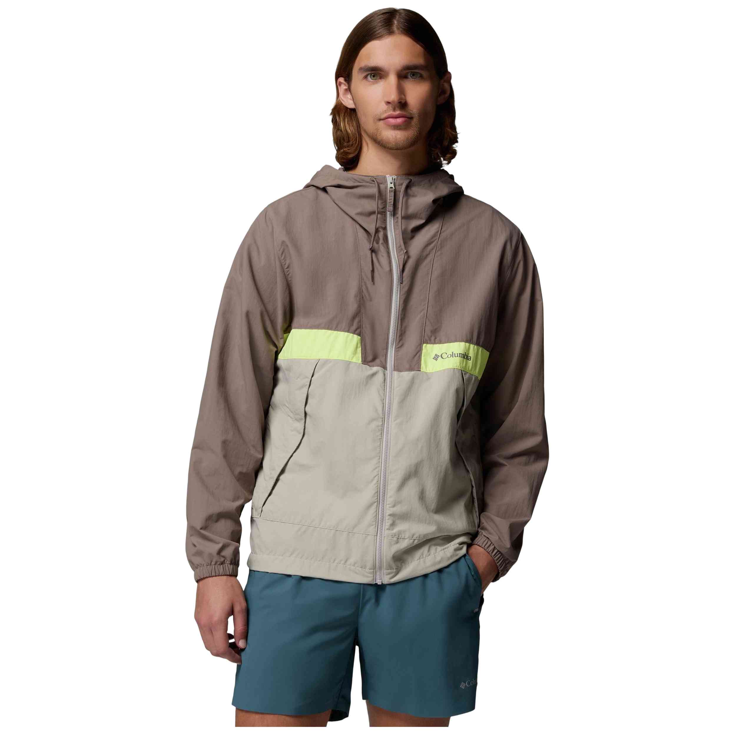 Chaqueta Columbia modelo Chaqueta con capucha Columbia Spire Valley Windbreaker marrón para Hombre en color Marron
