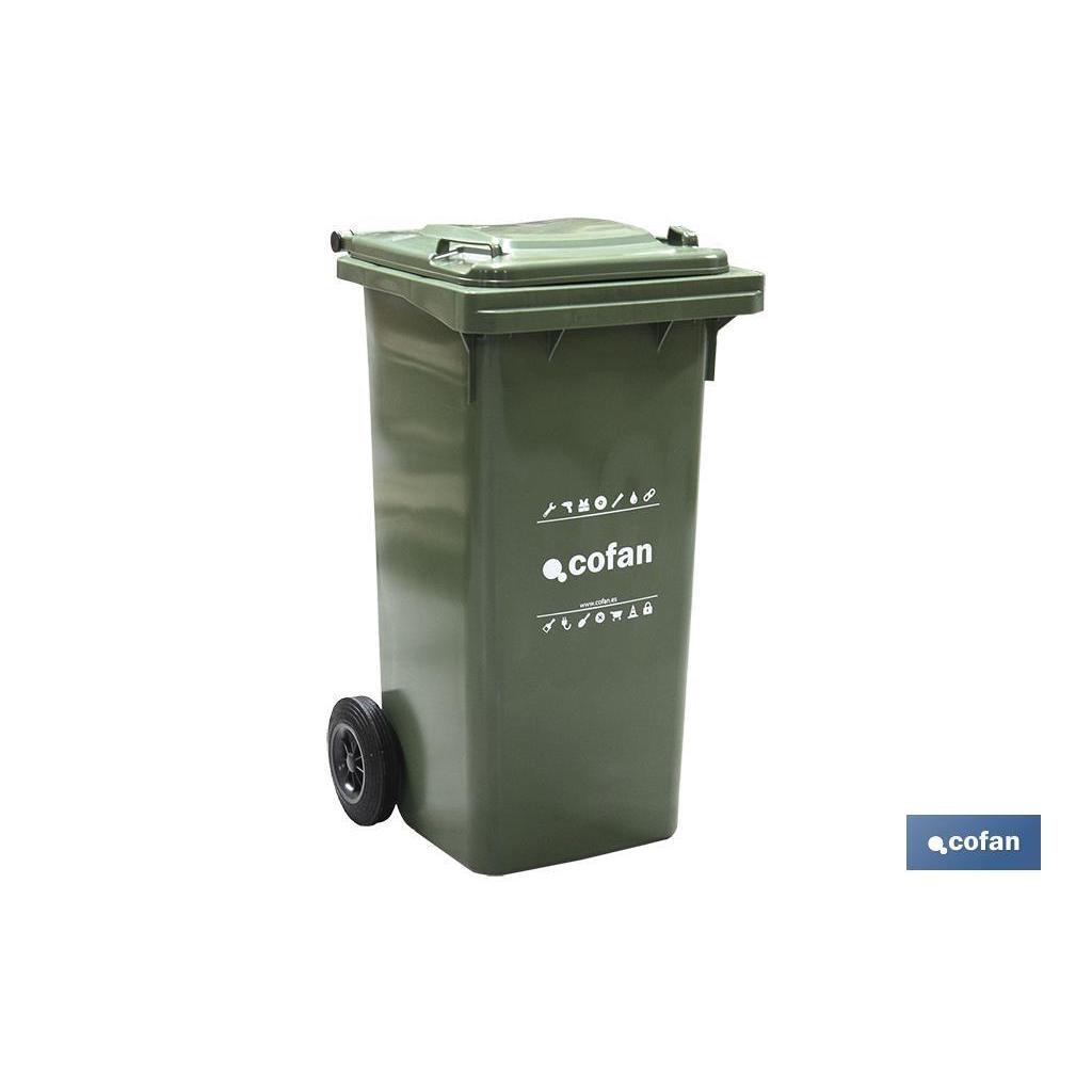 Cofan Contenedores para Basura | Capacidad de 120 Litros | Fácil Transporte | Cubos de Basura y Reciclaje