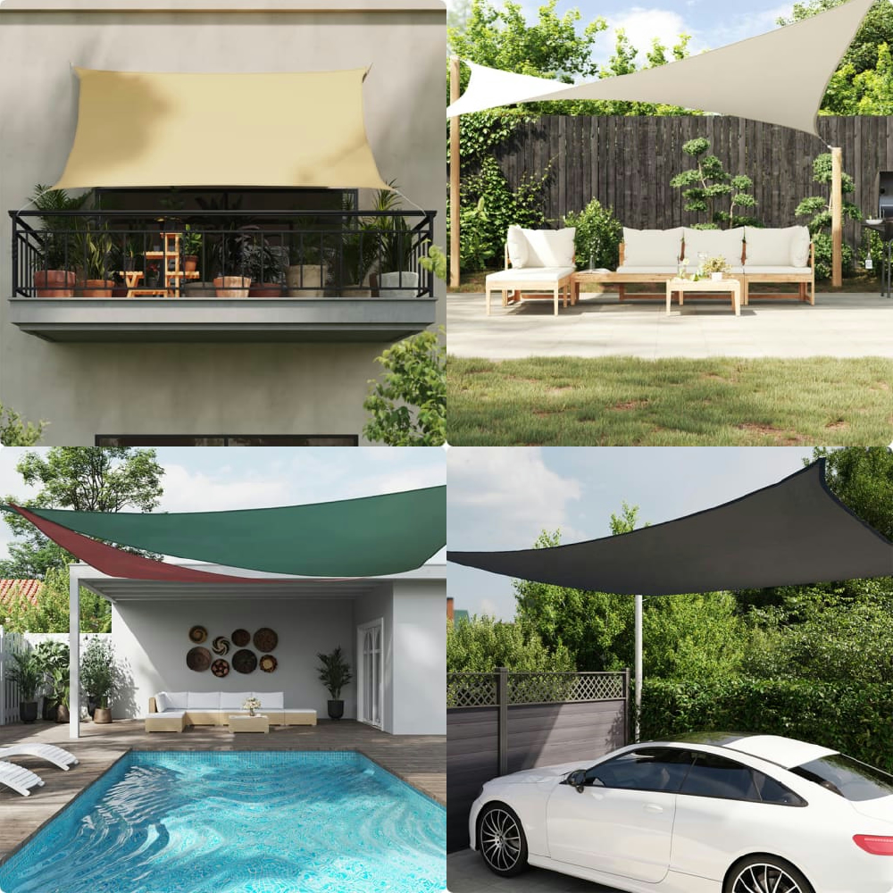 vidaXL TOLDO DE VELA RECTANGULAR TELA OXFORD MARRÓN 4X5 M