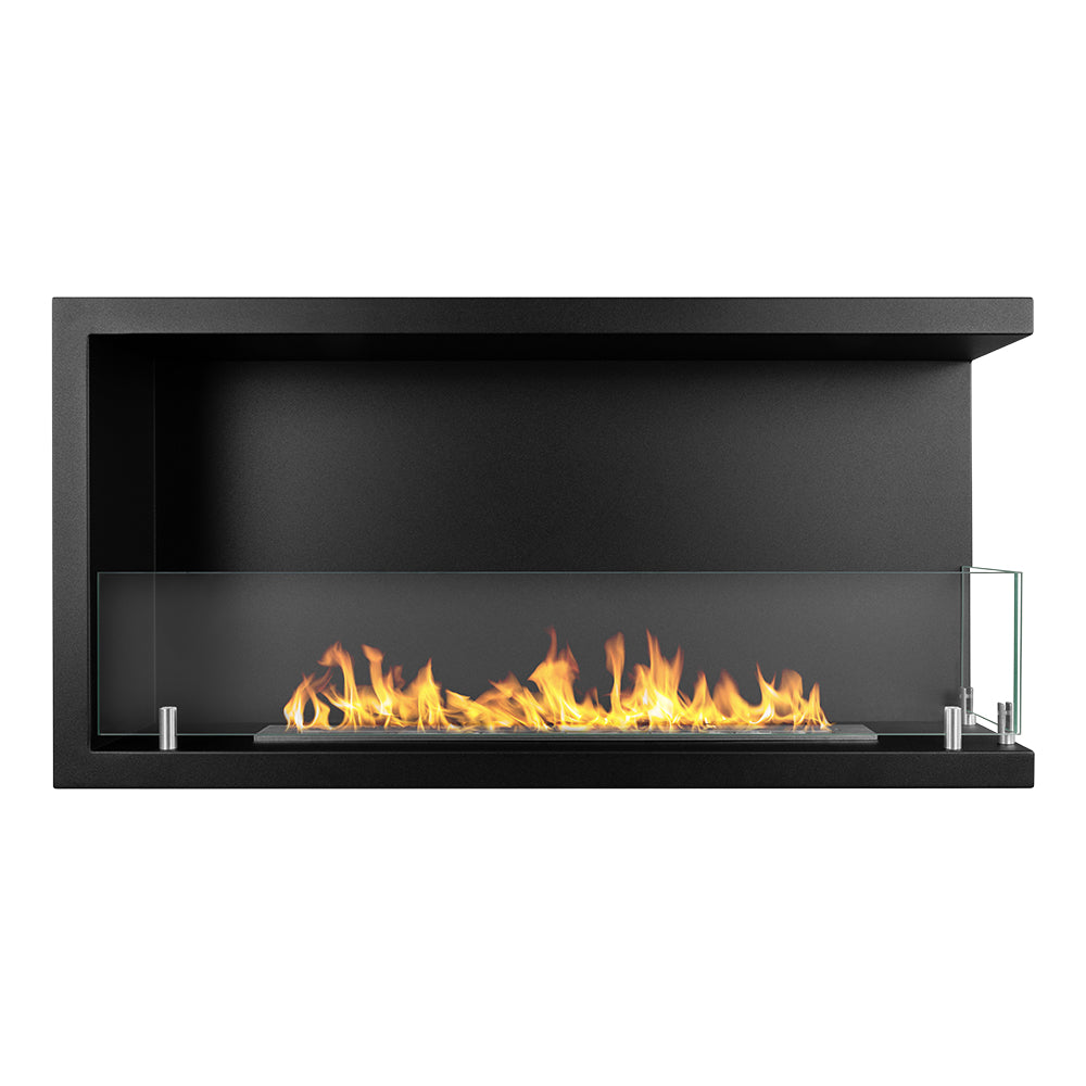 Chimenea de bioetanol de esquina empotrada biochimenea de esquina 90x45 SUTRI 90 DX