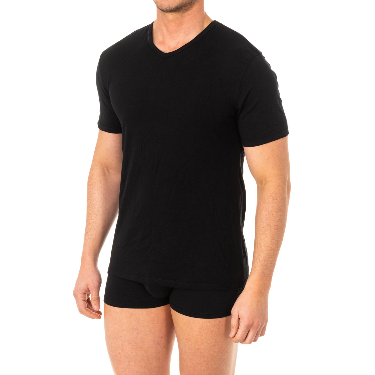 Abanderado-Camiseta manga corta y cuello en pico para Hombre A0DGO