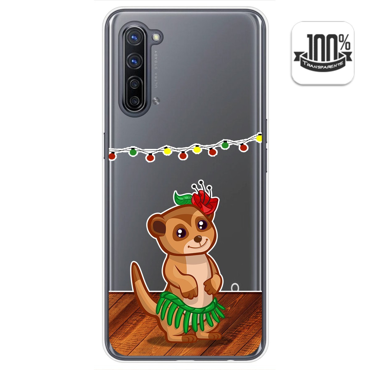 Tumundosmartphone Funda Gel Transparente para Oppo Find X2 Lite diseño Suricata Dibujos