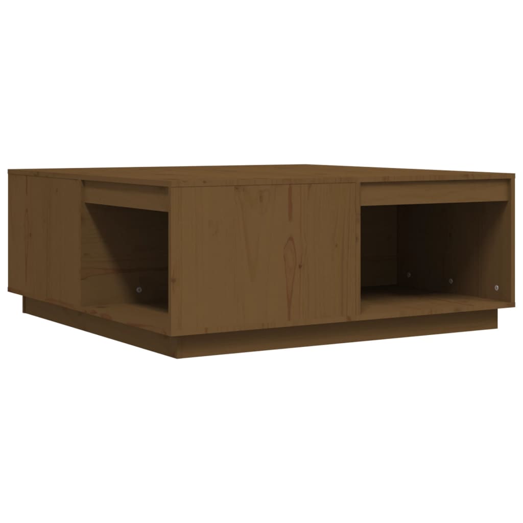 vidaXL Mesa de centro madera maciza pino marrón miel 100x101x40,5 cm