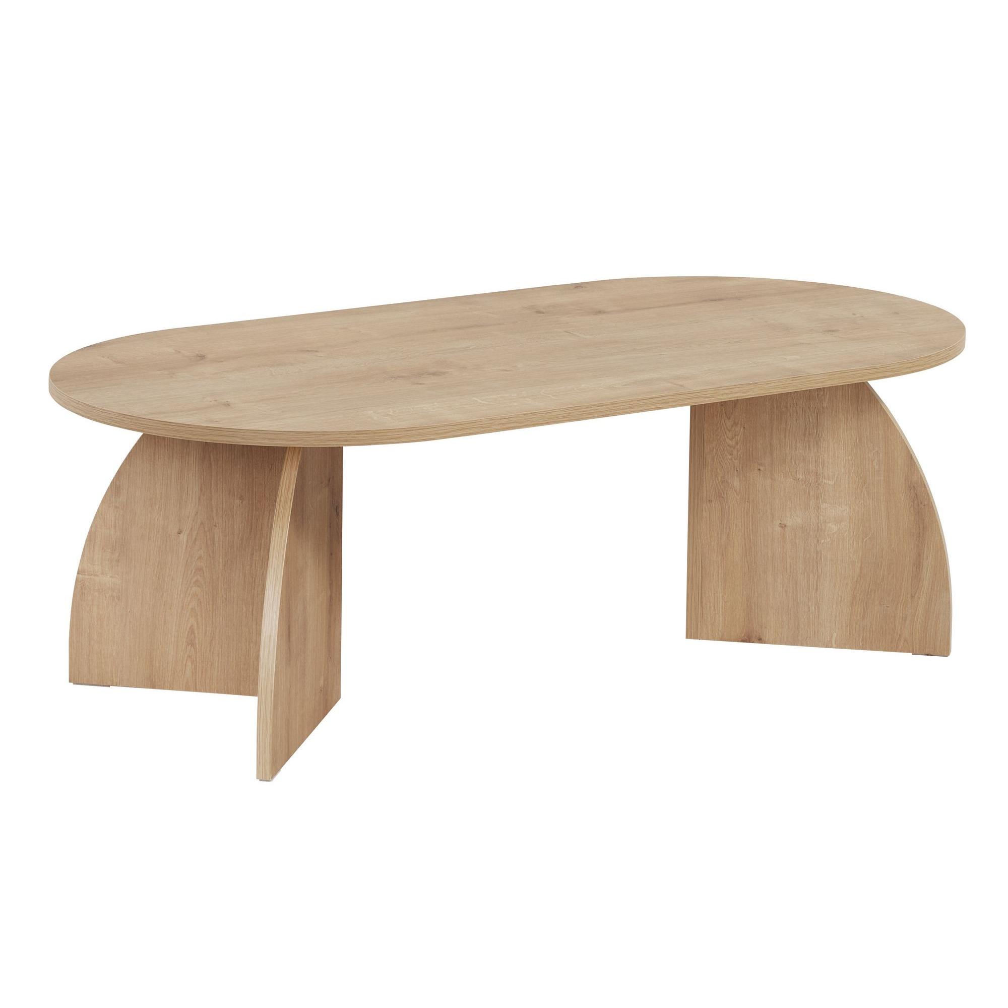 Habitat y Jardin - Mesa baja de madera "Melina" 120 x 60 x 40 cm - Roble zafiro