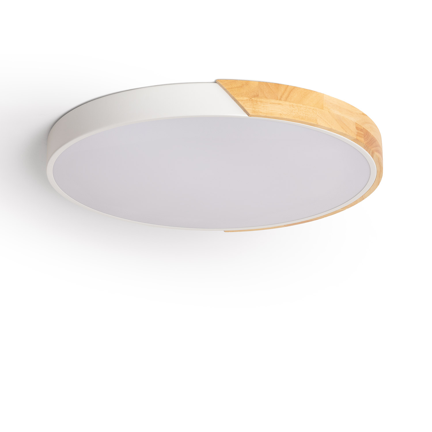 Ledkia Plafón LED Circular Madera Ø500 Mm 36W - Selección de Temperatura de Color