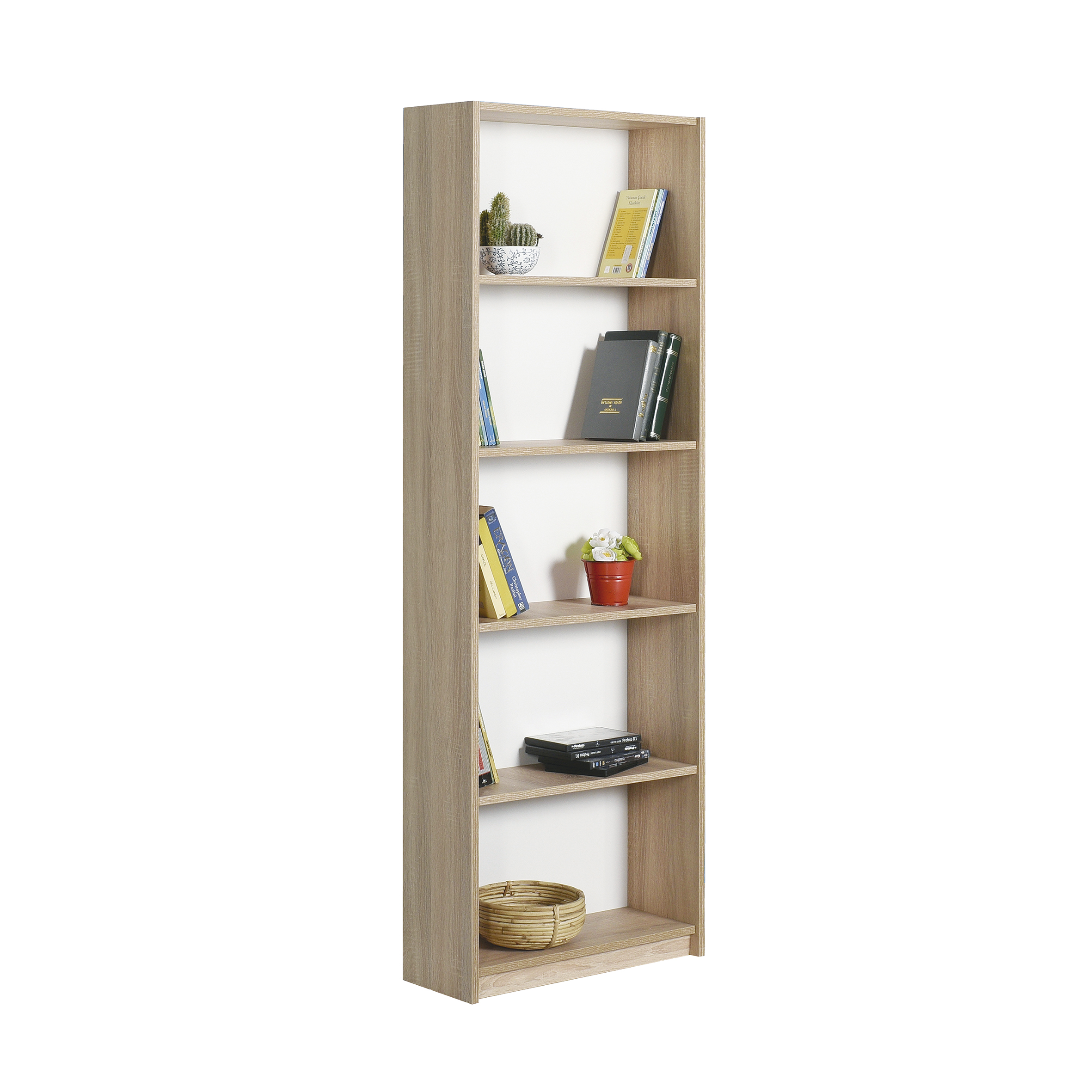 Estantería 5 huecos. Color Cambrian. (Alto 170 cm/Ancho 58 cm/Fondo 23 cm)