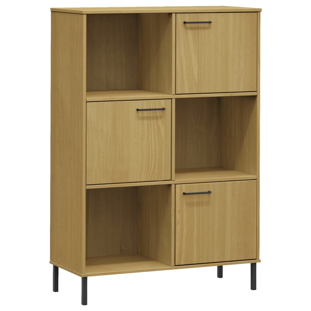 Vidaxl Librería OSLO de Madera Maciza 90x35x128,5cm - Marrón
